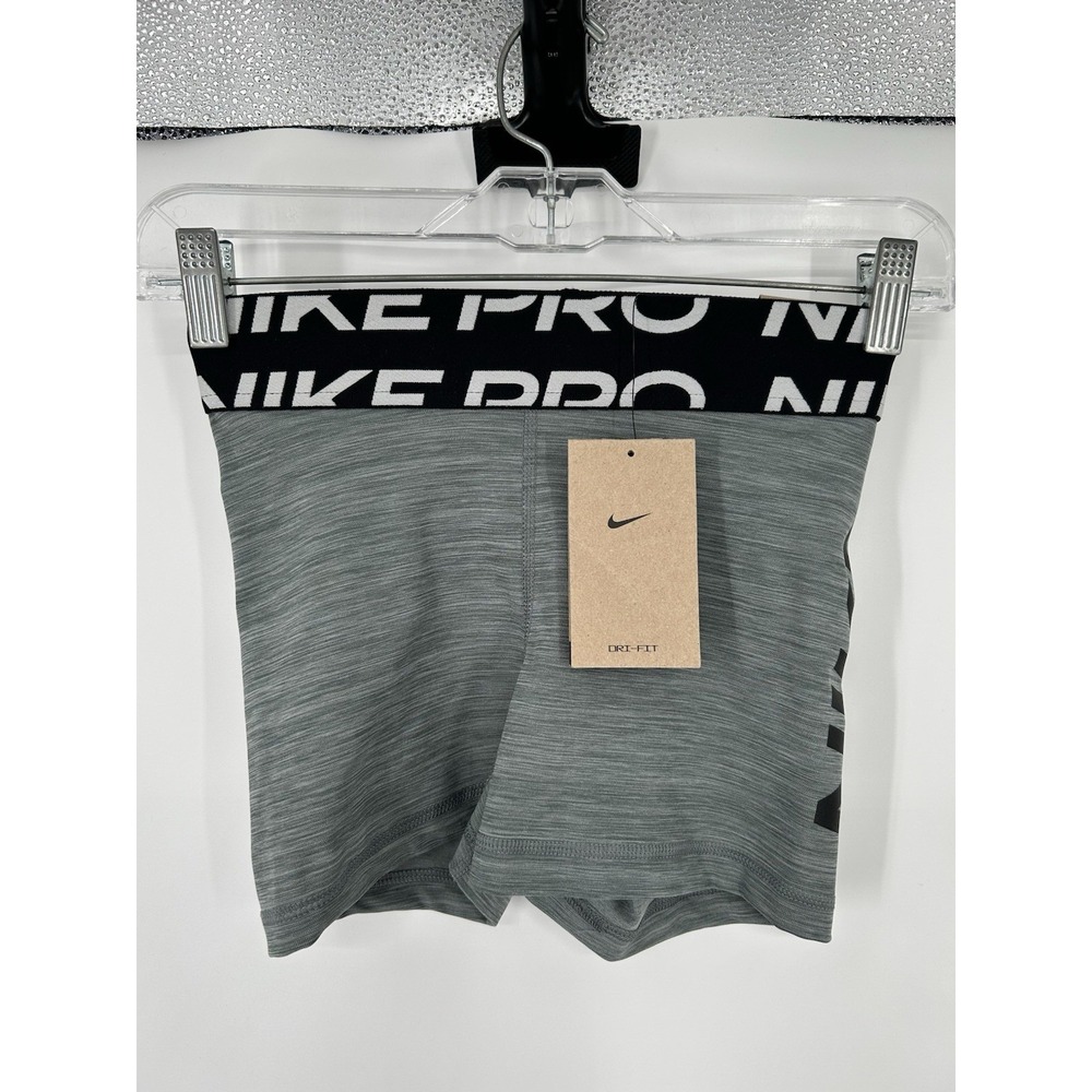 Nike Pro Dri Fit Womens 3" Training Shorts Tights Grey‎ DD6265-084 Size XS